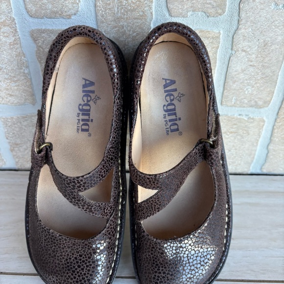 Alegria Day-562 Brown Leather Mary Jane Comfort Adjustable Shoe Size 36 (6-7) - Picture 9 of 11